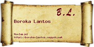 Boroka Lantos névjegykártya